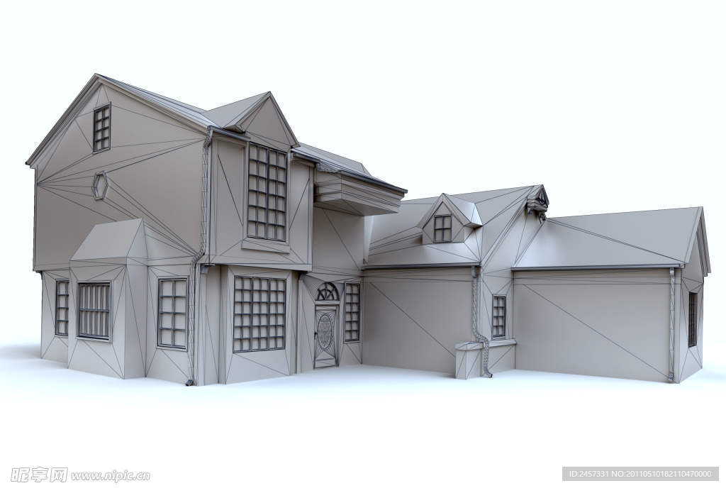 3d建筑模型 别墅洋房