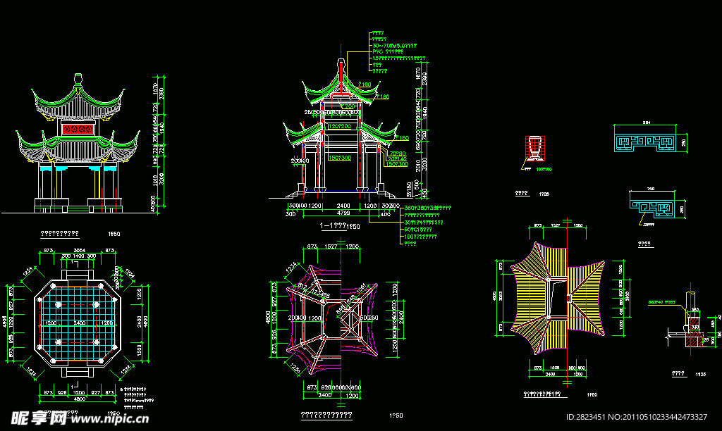 古建筑八角亭01