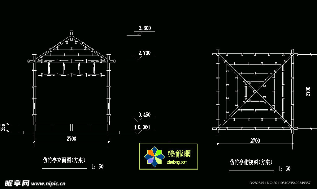 古建筑仿竹亭