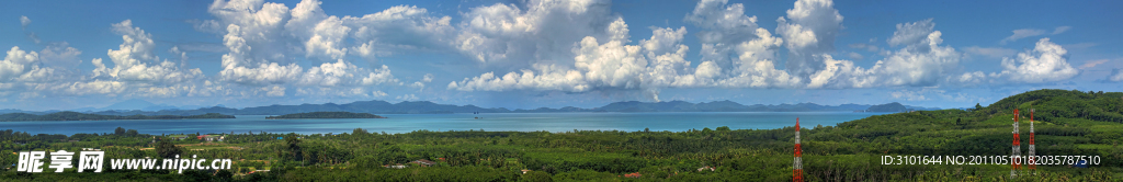 远山近海全景