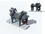 中式建筑max map