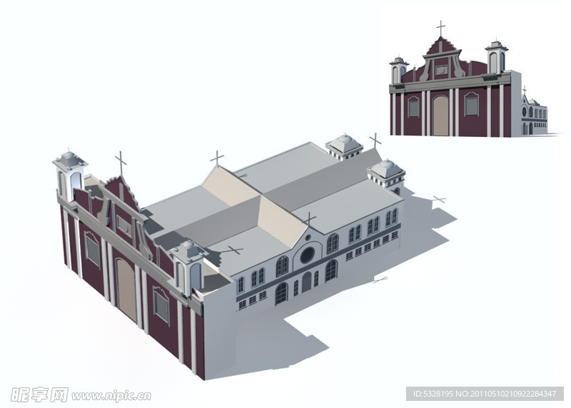 欧式建筑max map