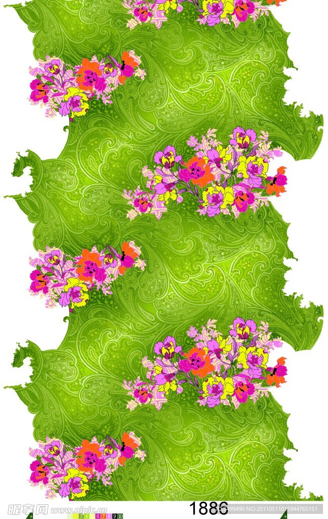 漂亮花卉 雪纺印花图案
