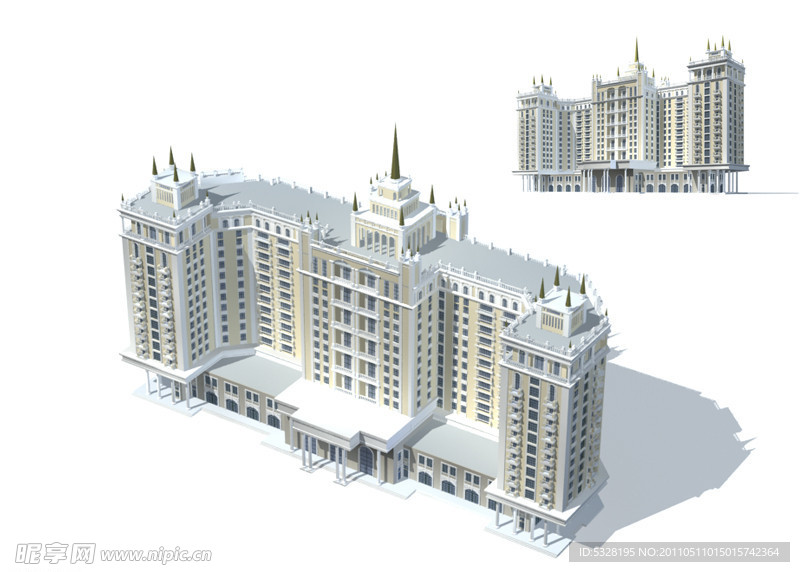 欧式建筑max map