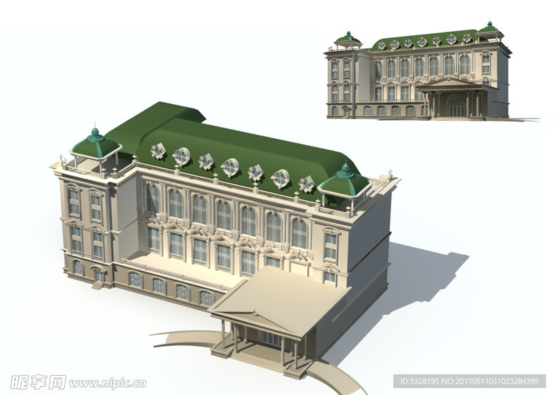 欧式建筑max map