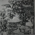大理巍山道观群速写作品