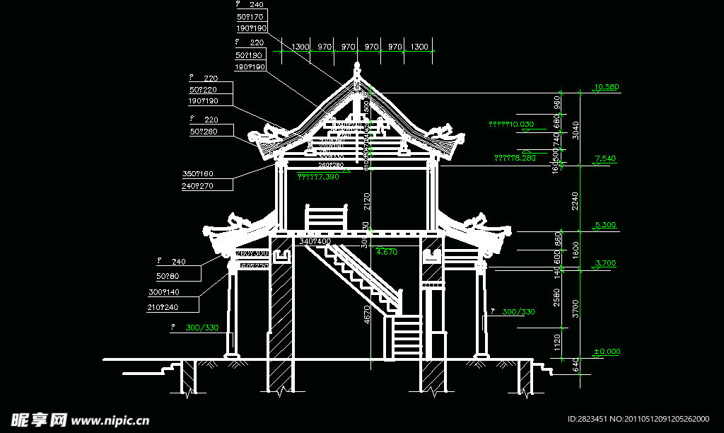 古建筑门檐