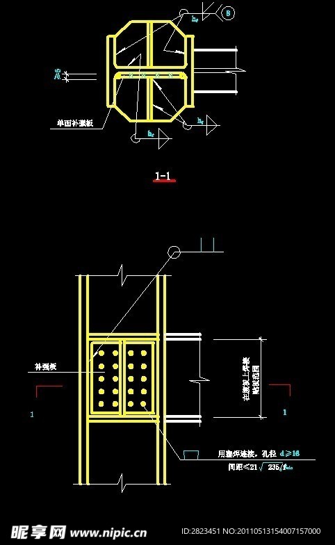 钢柱腹板在节点域的补强措施