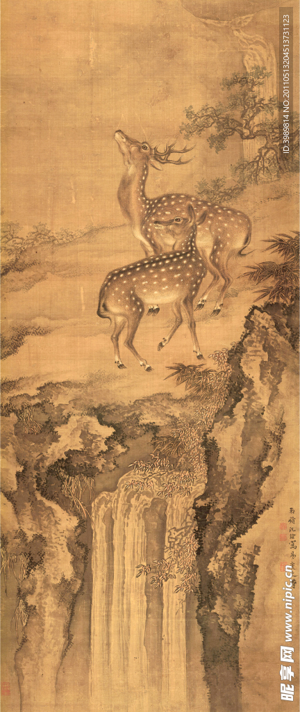 双鹿图