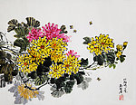 水墨黄菊