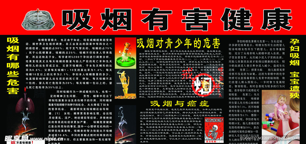 戒烟 展板