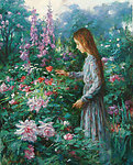 曹勇 女孩与花