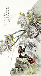 任伯年国画 紫藤鸳鸯