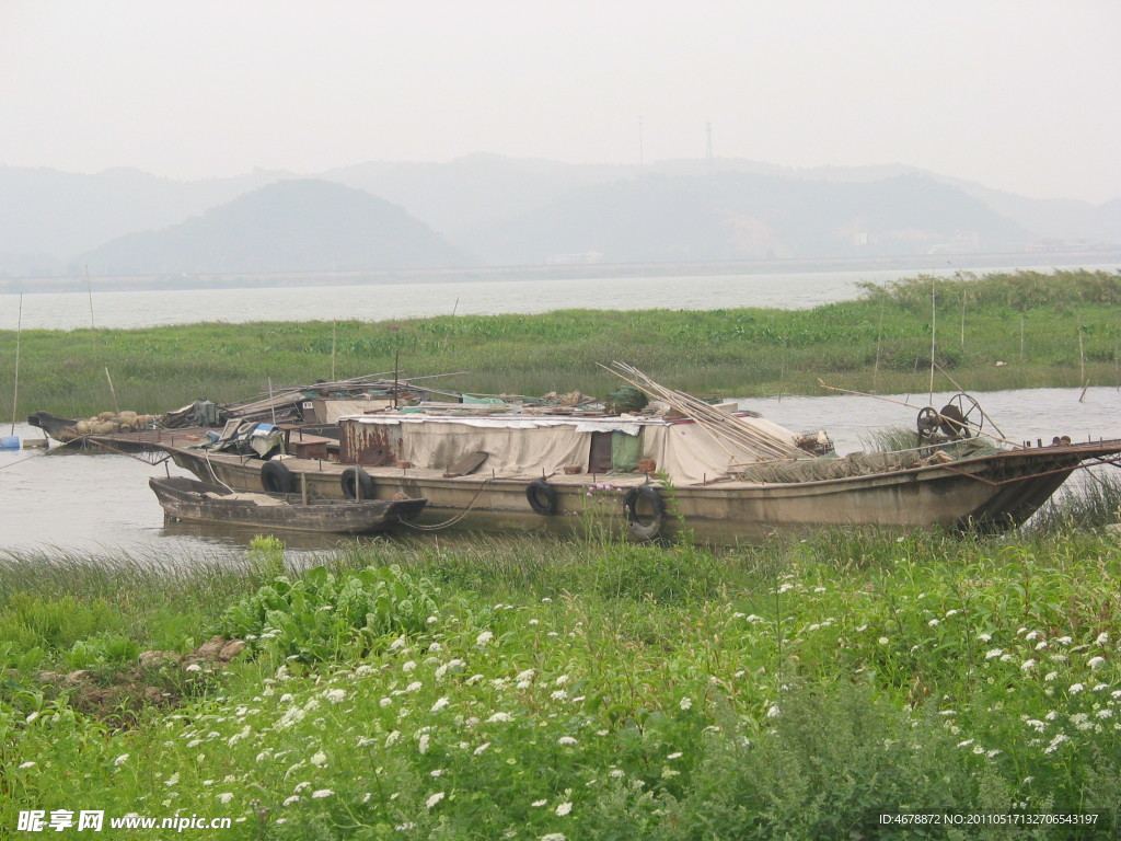 江边河流