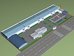 3D厂区规划室外效果图