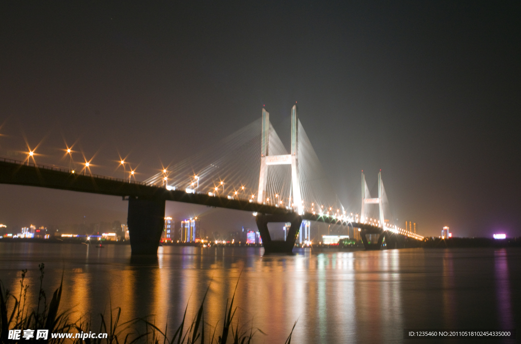 武汉长江二桥夜景