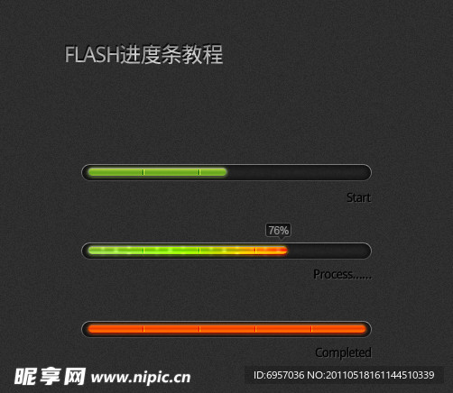 FLASH进度条psd素材