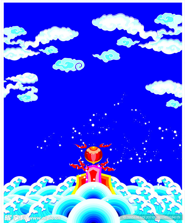 传统海浪素材