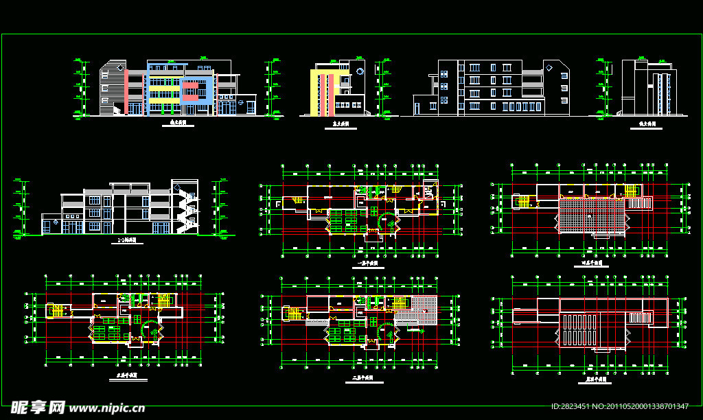 幼儿园CAD设计方案图全套图纸