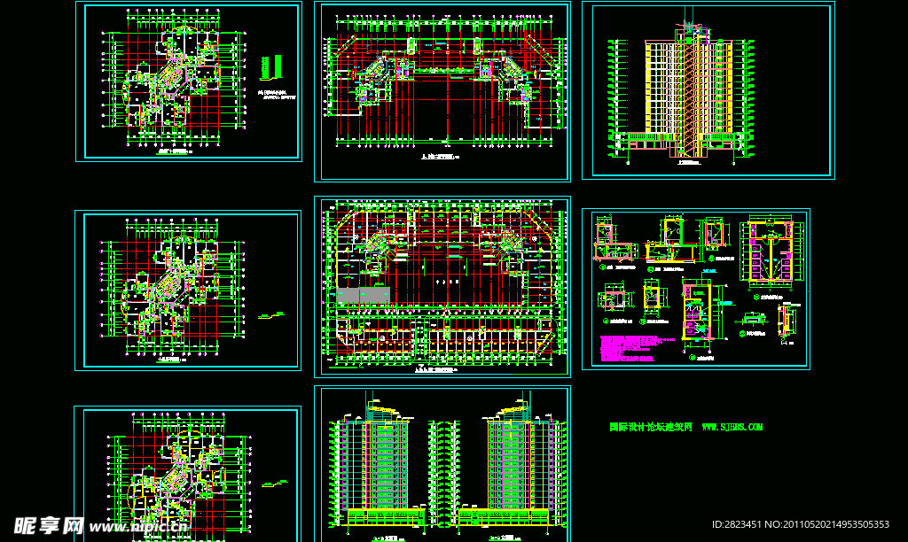 高层建筑全套施工图纸CAD文件