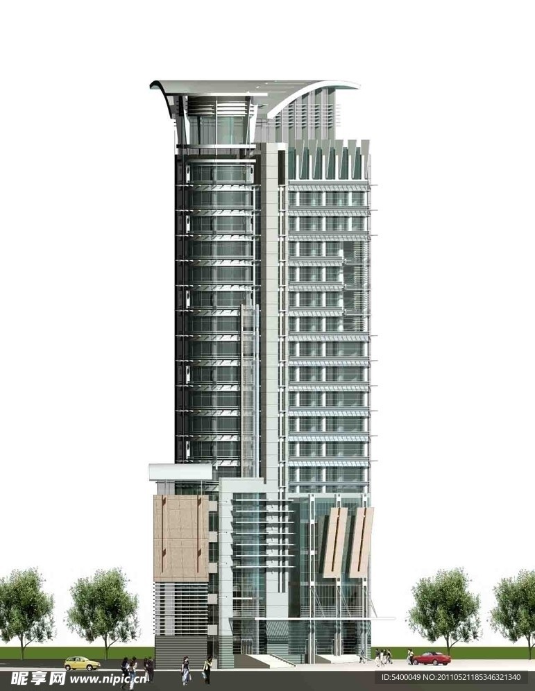 3D高层建筑效果图PSD源文件