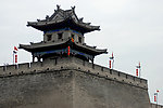 西安古城墙角楼