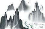 山水简画