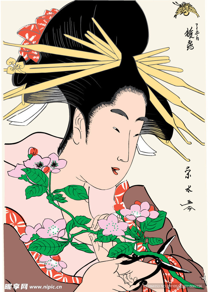 日本浮世绘 美女图