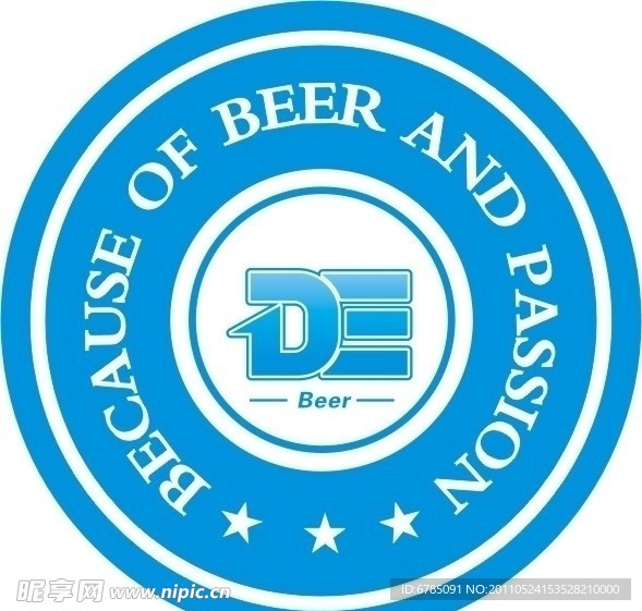 DE啤酒标志 矢量 BEER