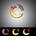 凤凰 水晶 Logo 设计