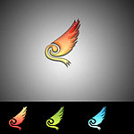 天使logo 翅膀logo 飞人 运动 logo