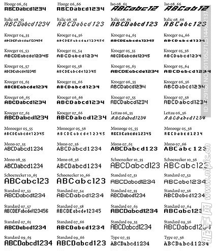 100多款像素英文字体