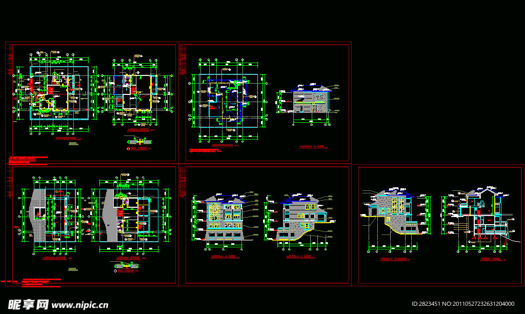 小别墅全套建筑施工图