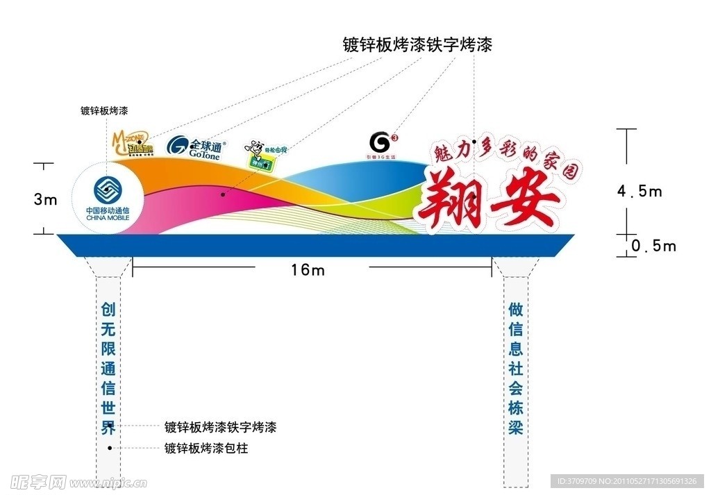 移动翔安过路牌