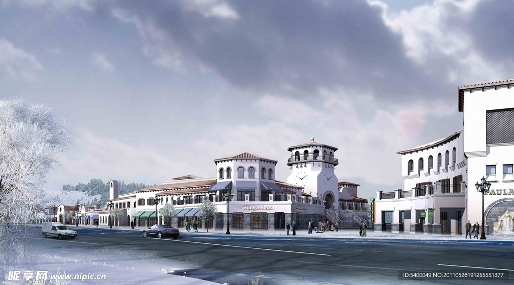 地产楼盘建筑效果图
