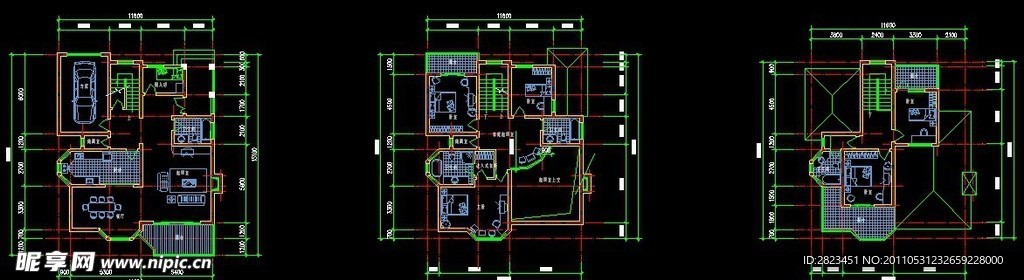 温州万国花园A型HD别墅平面