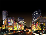 美食街夜景效果图