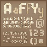 折纸英文字母矢量素材