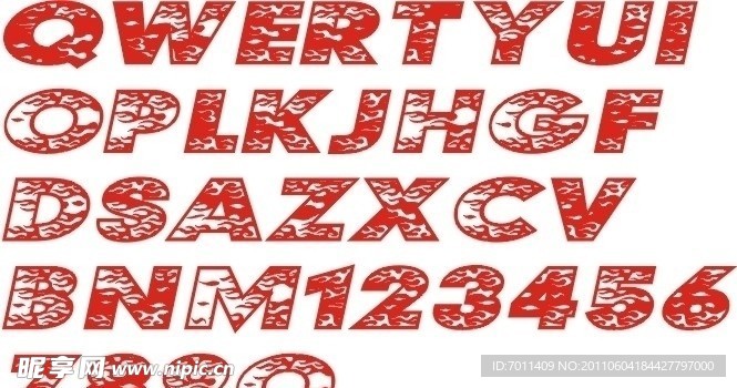 矢量素材 字母 艺术字