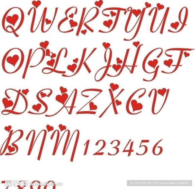 矢量素材 字母艺术字