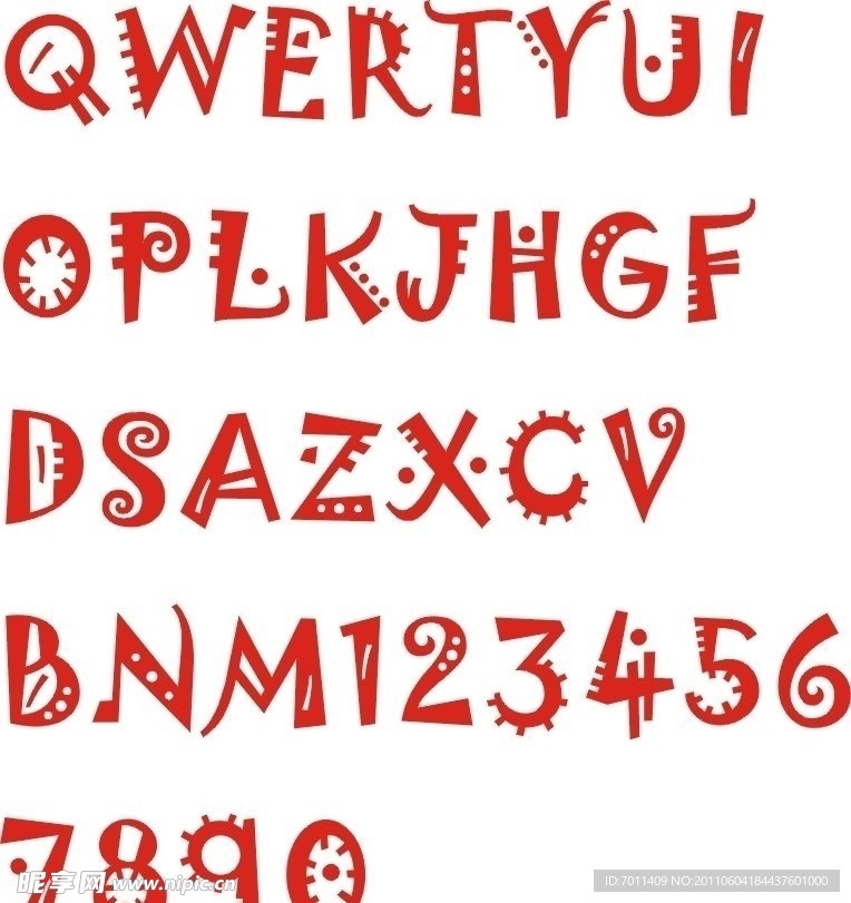 矢量素材 字母艺术字