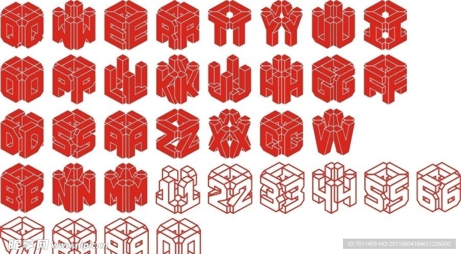 立体学付图标