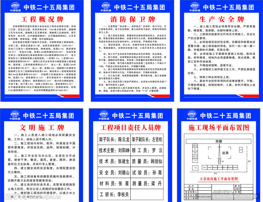 中铁二十五局五牌一图