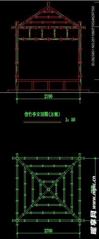 仿古仿竹停