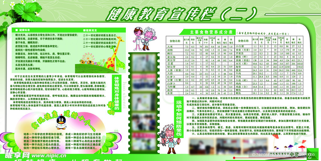 学校健康教育展板