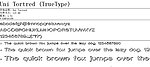 Uni Tortred 英文字体
