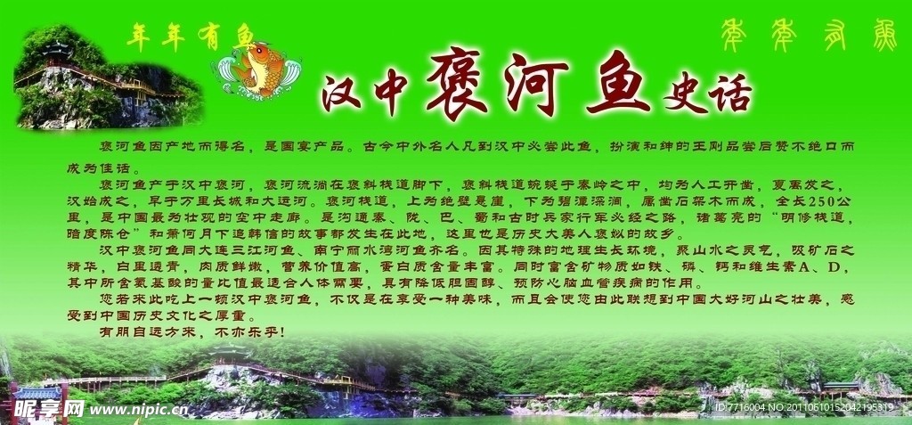 褒河鱼展板