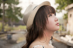 日系少女侧影
