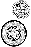 寿桃花边