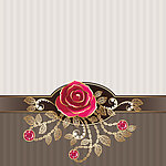 欧式玫瑰花边框背景